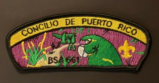 Vintage Bsa / Boy Scout Council Patch / Concilio De Puerto Rico 1990 