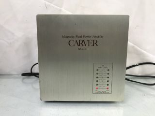 Vintage Carver M - 400 Magnetic Field Power Amplifier Amp Cube Stereo Or Mono