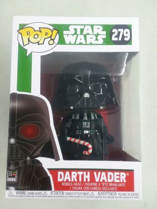 Funko Pop Star Wars Darth Vader Holiday Candy Cane Vinyl Bobble Head 279