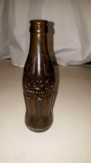 Authentic Coca - Cola Amber Coke Vintage Coke Bottle,  St.  Paul,  Va. ,  6 1/2 Oz.