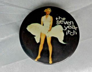 Vintage 1983 The Seven Year Itch Marilyn Monroe Movie Vhs Release Promo Pinback