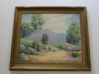 Amy Brown Painting Early California Woman Artist Landscape Valley Center 1940 