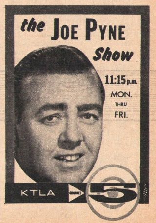 1958 Ktla Tv Ad The Joe Pyne Show In Los Angeles,  California
