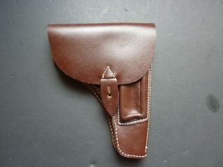Dark Brown Leather Holster With Cleaning For Yugo Tokarev M57 Pistol Variation 2