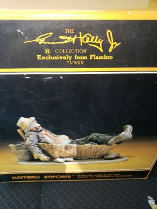 Flambro Emmett Kelly Jr.  Saturday Night Limited Edition 1984 Signed 9966 Bathtub