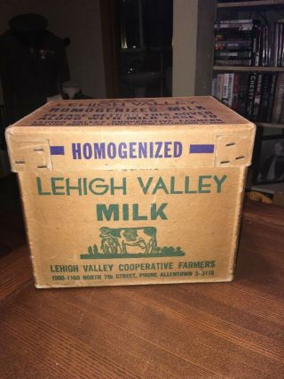 Lehigh Valley Milk Box 1950s Allentown Pa Lehigh Valley Cooperative Farmers