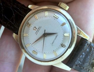 Omega Automatic Seamaster 35mm 500 Dial Crown 14k Gold Filled Gx 6250