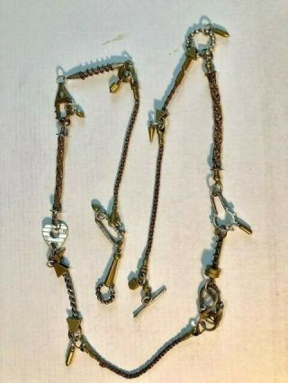 Vintage Thomas Mann 37 " Mixed Metal Necklace W/artist Stamp - Featured In Book