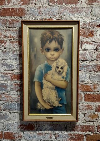 Margaret Keane - Boy Holding His Dog - Fine Art Print - Signed