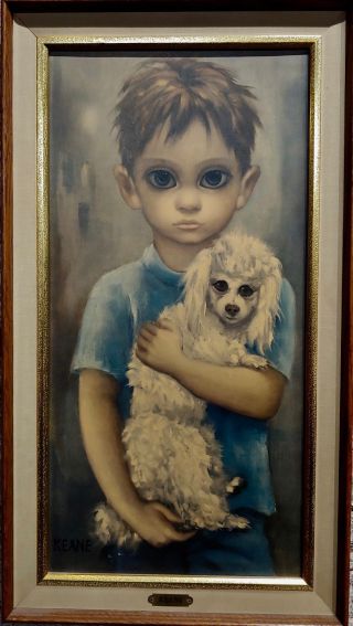 Margaret Keane - Boy holding his Dog - Fine Art Print - Signed 2