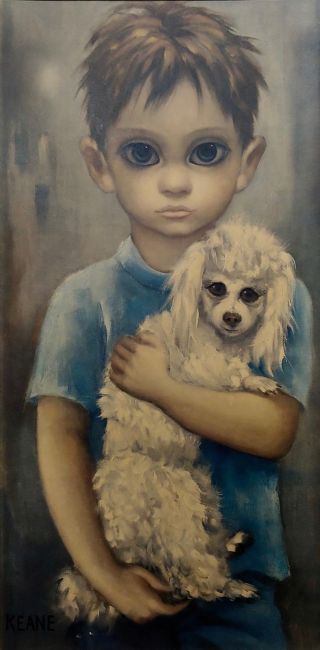 Margaret Keane - Boy holding his Dog - Fine Art Print - Signed 3