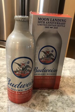 Budweiser Moon Landing 50th Anniversary Limited Edition Bottle Empty 1969 - 2019