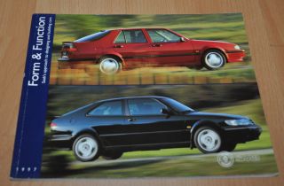 Saab 900 9000 Form & Function Brochure Prospekt Eng Edition 1997 96 Pages Book