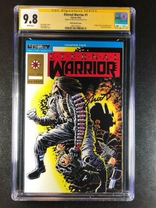 Eternal Warrior 1 Cgc 9.  8 Signed By Jim Shooter Gold Variant Origin Armstrong