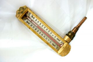 Weksler N.  Y.  Brass Boiler Thermometer Vintage Design Face Steam