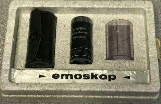 A.  Seibert Emoskop,  Pocket Microscope Telescope Loupe,  Vintage,  W/ Leather Case
