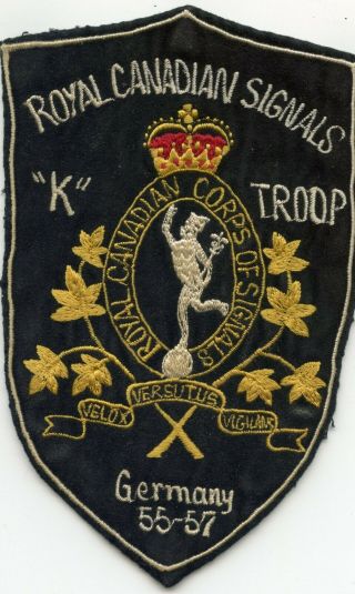 Badge Patch Royal Canadian Corps Of Signals K Troop Germany