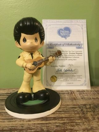 Precious Moments " I Love Elvis " Figurine " Are You Lonesome Tonight " W/coa