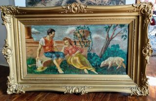 Large Wpa Painting Oil On Canvas 1930s 40s Pastoral Chicago Estate