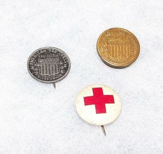 Pre Ww2 American Red Cross Blood Donor Lapel Button & Pins
