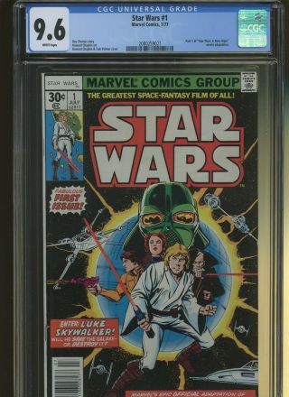 Star Wars 1 Cgc 9.  6 | Marvel 1977 | Part One Of " A Hope " Move Adaptation.