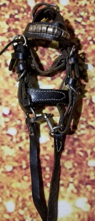 Horse Show Bridle Key Chain Leather Black Equestrian Western Toy Collectible Car