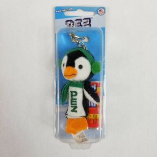 Pez Dispenser Winter Plush Key Ring Chain Penguin