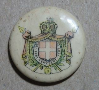 1896 Collectible Pinback Of The Country Italy By The American Pepsin Gum Company