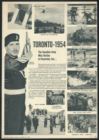 1954 Canadian Army Print Ad Militia Provost Corps Battles In Peacetime