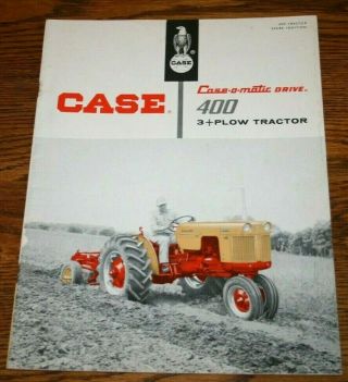 1950s Ji Case 400 Tractor Advertising Sales Brochure