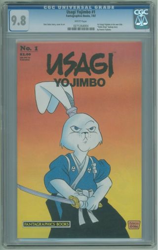 Usagi Yojimbo 1 Cgc 9.  8 Nm/mt 1st Ongoing Series 1987 Fantagraphics Books