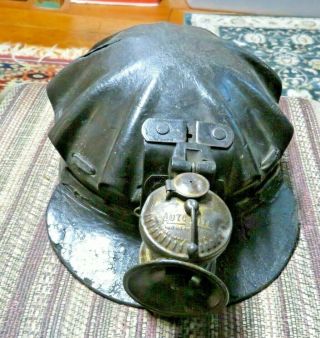 Vintage Turtle - Shell Type Leather Coal Miner 