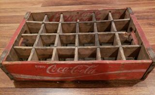 Vintage Coca - Cola 24 - Bottle Wooden Crate Chattanooga Tn
