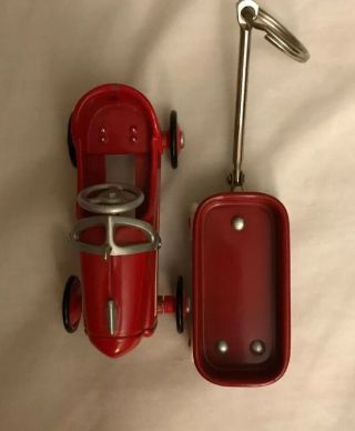 Mini Miniature Radio Flyer Little Red Wagon Key Chain And Soap Box Derby Car
