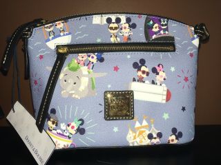 Disney Dooney & Bourke Mickey Minnie Attractions Hipster Crossbody Bag Nwt