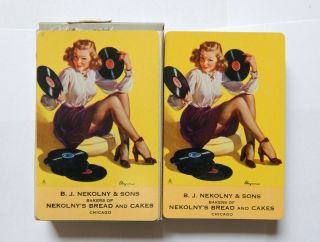 Gil Elvgren Pin - Up Girl Playing Cards By Brown & Bigelow (1960s)