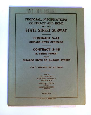 Chicago State Street Subway Construction Specifications