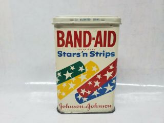 Vintage 1956 Metal Band - Aid Box/tin Stars 