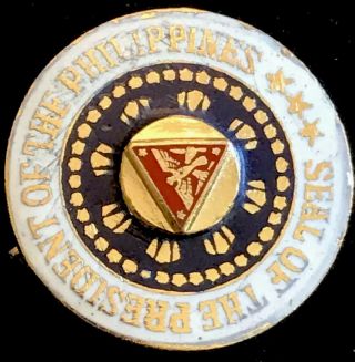 Vintage Seal Of The Office Of The President Of The Philippines Lapel Pin