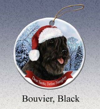 Define Naughty Ornament - Black Bouvier Des Flandres 037