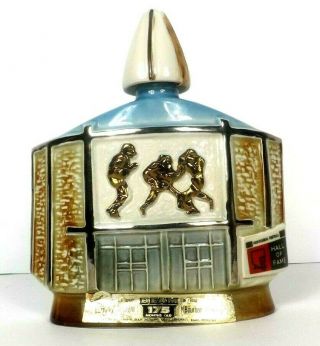 Vintage 1972 Jim Beam Bourbon Whiskey Football Hall Of Fame Decanter Bottle