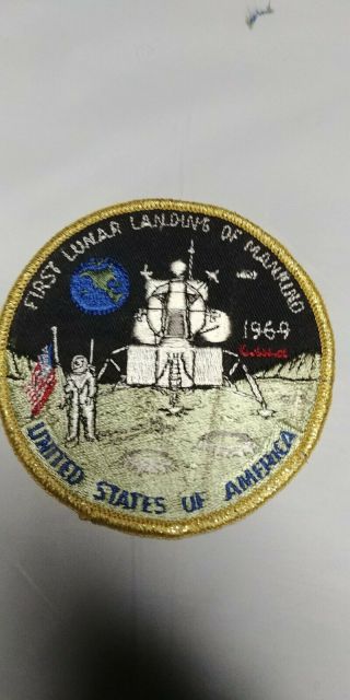 Vintage Nasa Apollo 11 First Lunar Landing Mission Patch 1969 Collectable