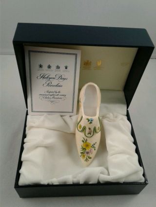 Halcyon Days Porcelain 1995 Annual White High Heeled Shoe