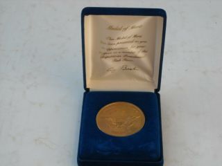 George H W Bush Republican Presidential Task Force Medal Of Merit With Case