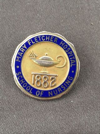 10k Gold Mary Fletcher Hospital School Nursing Pin