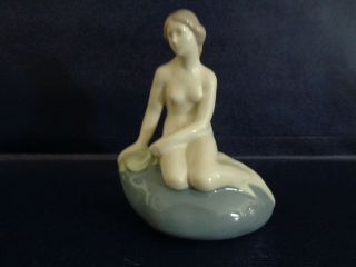 Little Mermaid Hand Painted 5 " Porcelain Figurine By Royal Copenhagen