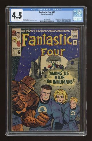 Fantastic Four 45 Cgc 4.  5 1965 1557602007 1st App.  Inhumans
