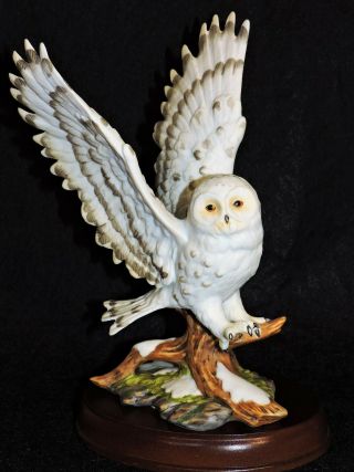 Vintage Homco Home Interiors Masterpiece Porcelain Arctic Flight 1991 Snowy Owl