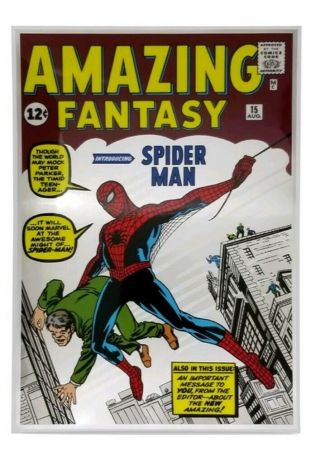 Marvel Fantasy 15 spider man Printed on pure.  999 Silver @ 3