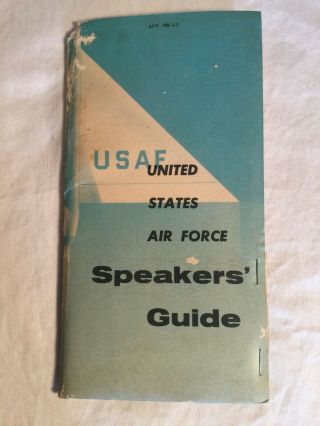 Vintage 1955 Usaf Us Air Force Speakers Guide Pamphlet Cards Complete